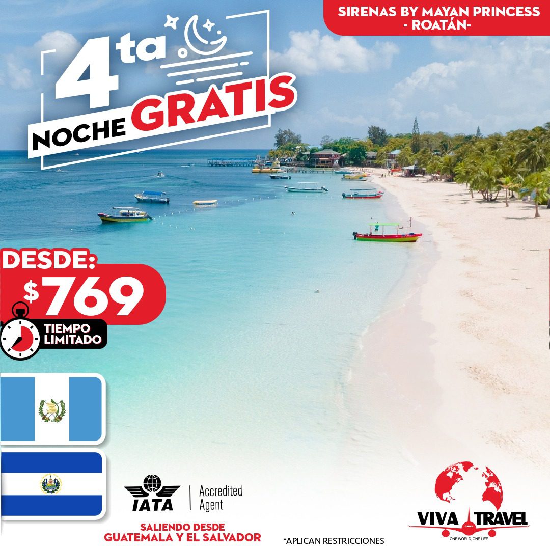 4ta Noche Gratis - Las Sirenas - Saliendo desde El Salvador